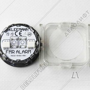 Кнопка приказа, круглая, "17" FMR BS, красная подсветка, с брайлем