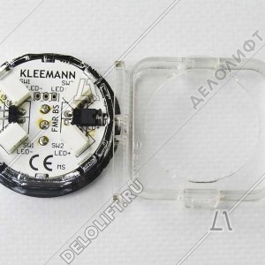 Кнопка приказа, круглая, "1" FMR BS, красная подсветка, с брайлем