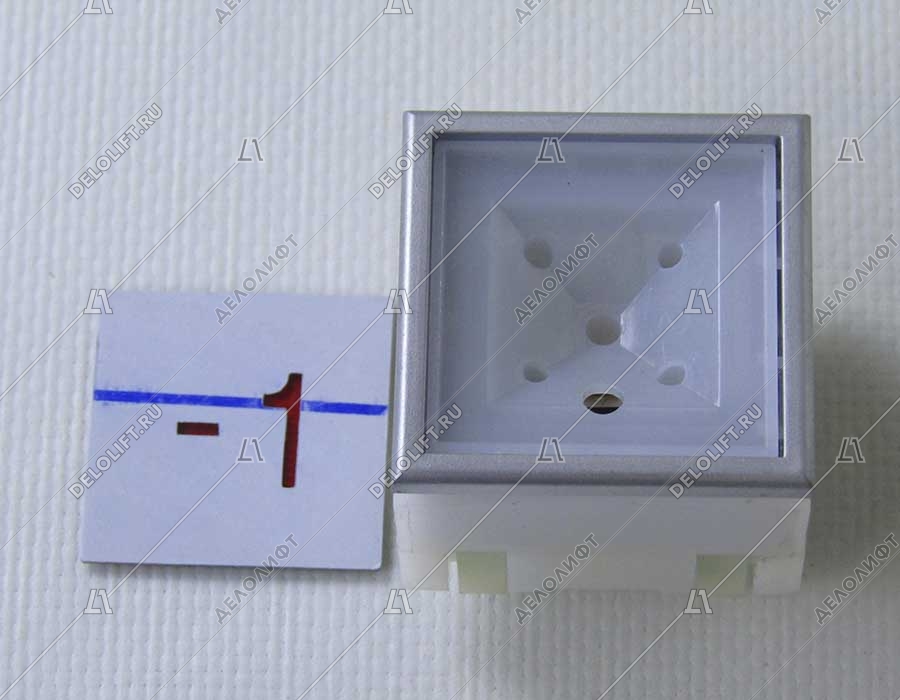 Кнопка вызова/приказа, тип KT40 STEP C, 40х40 мм, -1 этаж, красная подсветка