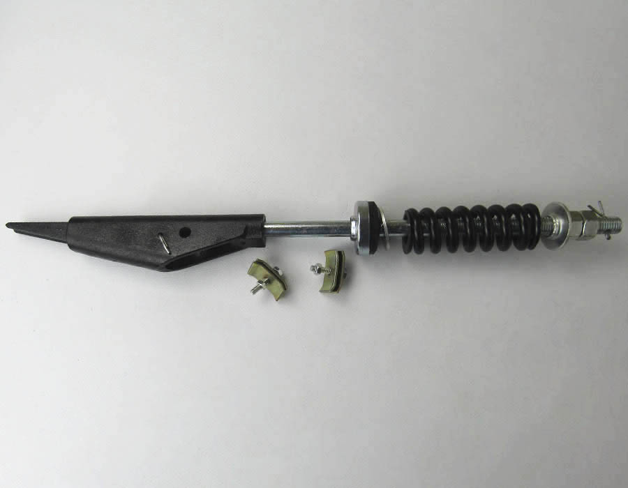 Канатная тяга (подвеска), в сборе, d - 10 мм, L - 500 мм (обойма, стакан, втулка, пружина, шайба)