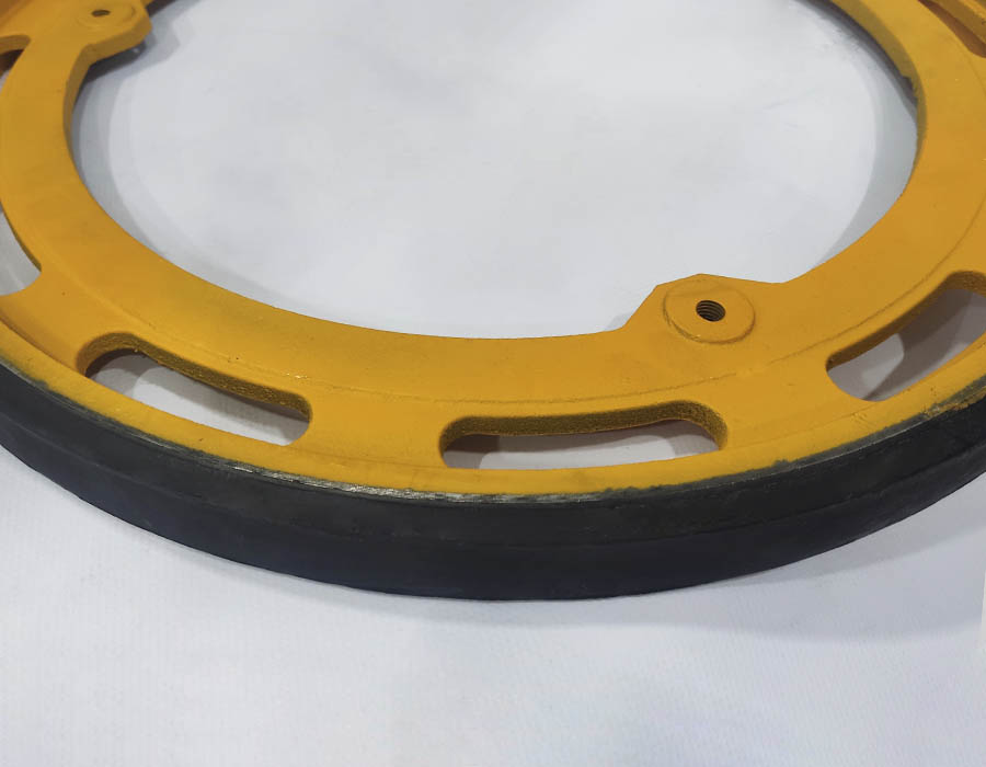 Колесо привода поручня, 557х30 мм, крепление 8 мм