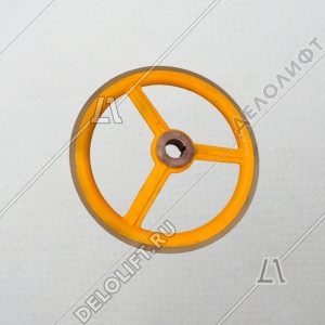 Колесо привода поручня, D - 458 мм, H - 34 мм, d - 45 мм, шпонка - 10 мм, ширина ступицы - 40 мм