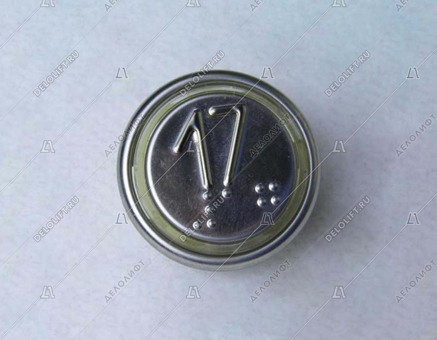 Кнопка вызова/приказа ВКЛ13А-7-4И, 17 этаж, с Брайлем, красная индикация