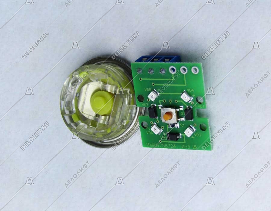 Кнопка вызова/приказа ВКЛ13А-7-4И, 11 этаж, с Брайлем, красная индикация