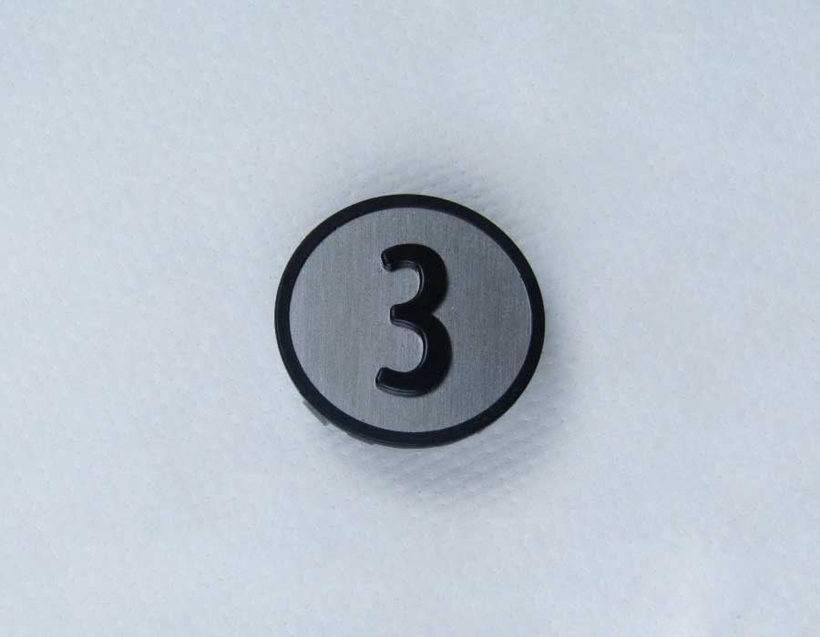 Нажимной элемент, "3", чёрный