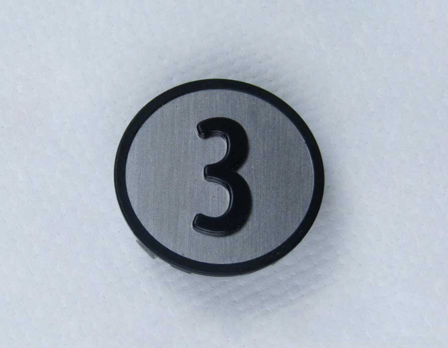 Нажимной элемент, "3", чёрный