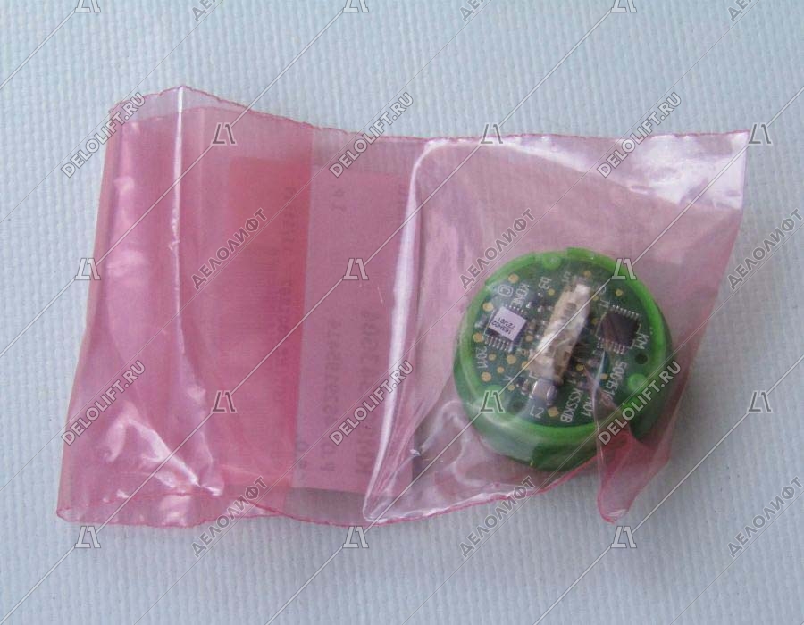 Базовый элемент кнопки приказа главного этажа (1) KSS, зеленый высокий ободок, янтарная подсветка