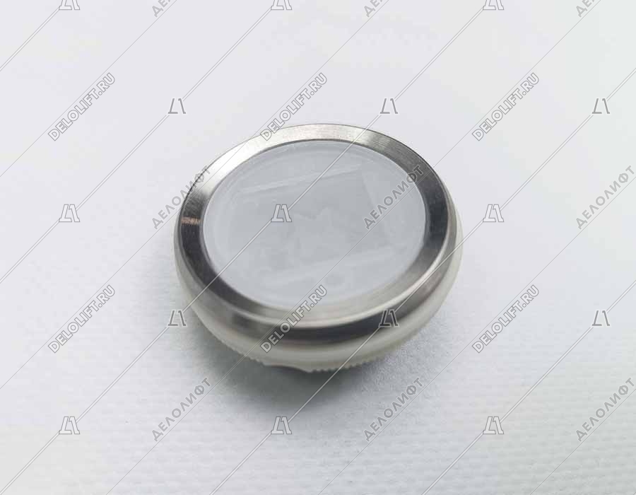 Кнопка вызова/приказа, BST, стрелка вниз, белый символ, красная подсветка, с Брайлем