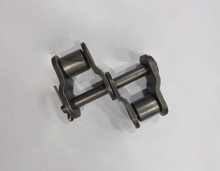 Переходное звено, двухрядной цепи привода поручня эскалатора, шаг - 25,4 мм, тип B