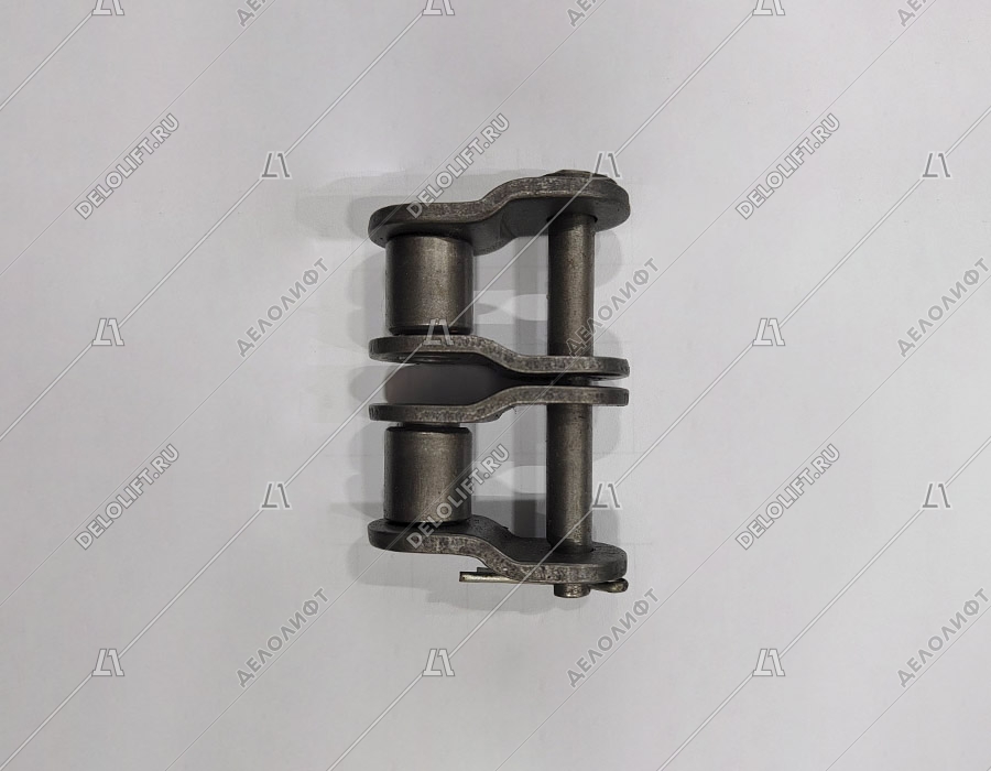 Переходное звено, двухрядной цепи привода поручня эскалатора, шаг - 25,4 мм, тип A