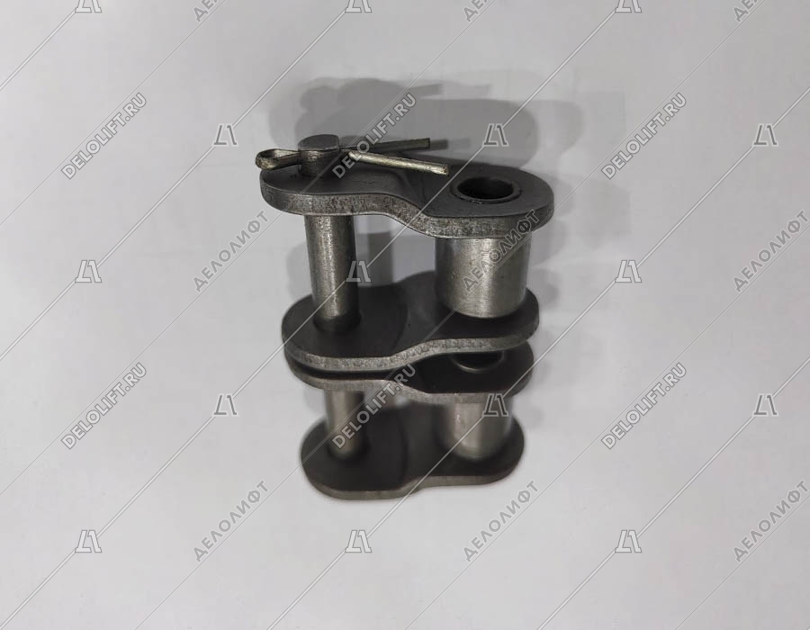 Переходное звено, двухрядной цепи привода поручня эскалатора, шаг - 19,05 мм, тип B