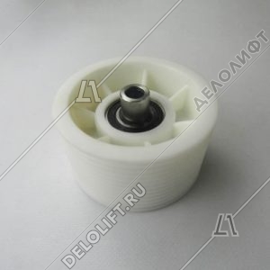 Ролик прижимной ремня поручня, D - 110x60 мм, 6204, с осью