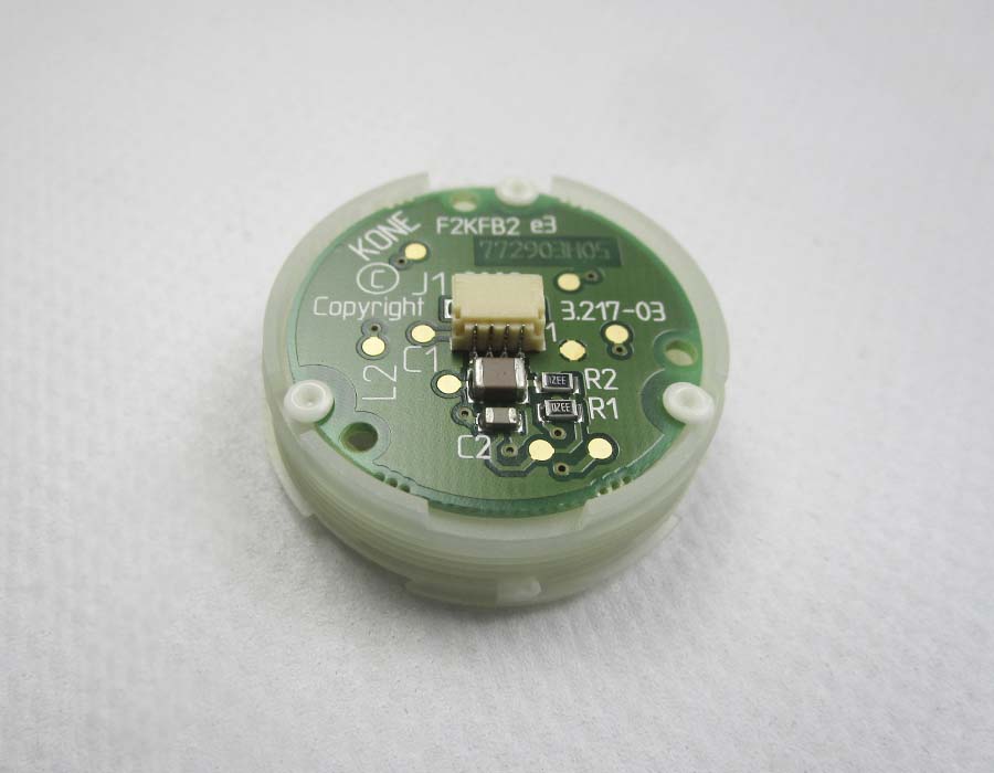 Базовый элемент кнопки вызова, вниз, янтарная подсветка