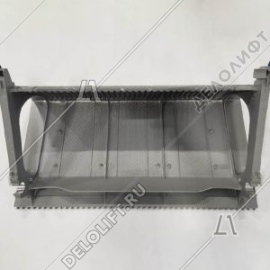 Ступень эскалатора, 800 мм, 9300, алюминий, серая, без демаркаций, R76