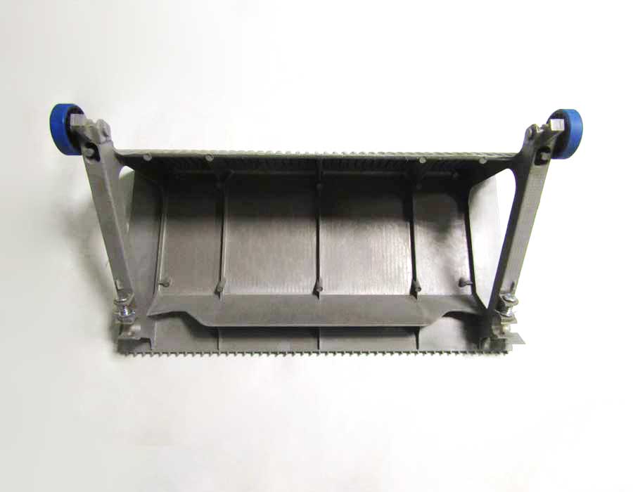 Ступень эскалатора, 1000 мм, 506 NCE, диаметр роликов - 76.2 мм, алюминий, окрашенная (серебро), без демаркации