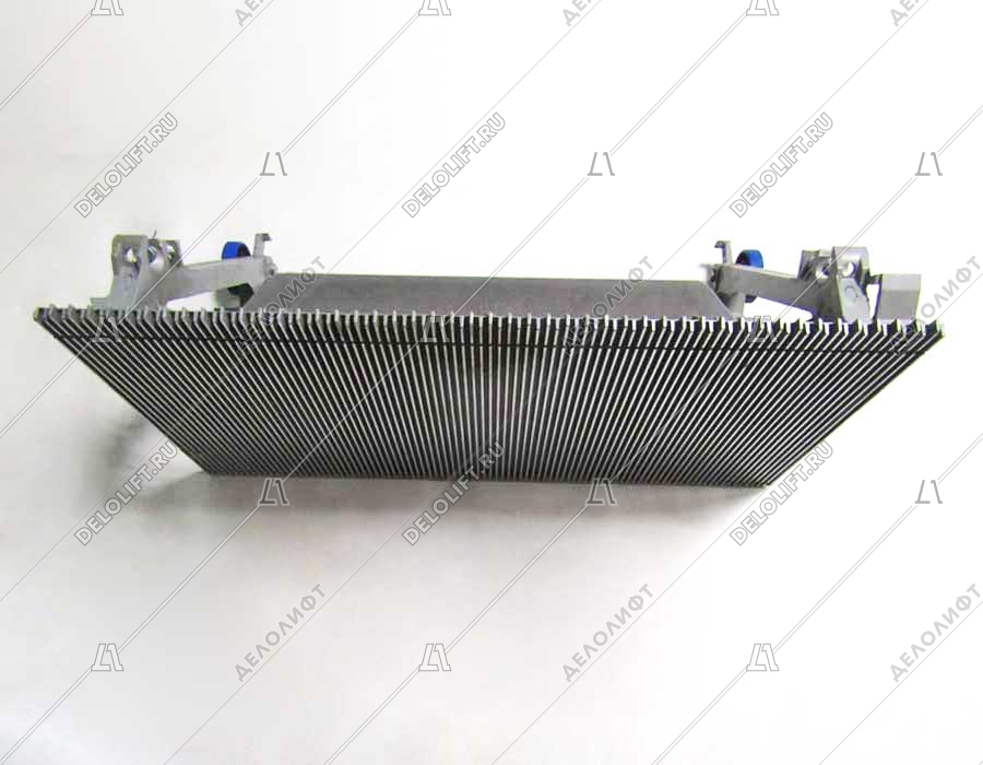 Ступень эскалатора, 1000 мм, 506 NCE, диаметр роликов - 76.2 мм, алюминий, окрашенная (серебро), без демаркации, с фиксирующим пальцем