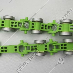 Цепь отклоняющая/огибающая/обводная, 20 звеньев, зеленые звенья
