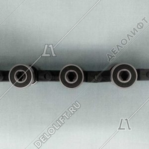 Цепь отклоняющая/огибающая/обводная, R20, 28 звеньев, высота стекла балюстрады - 1000 мм, черные звенья