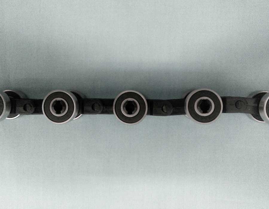 Цепь отклоняющая/огибающая/обводная, R20, 28 звеньев, высота стекла балюстрады - 1000 мм, черные звенья