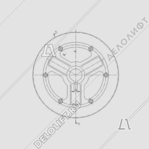 Канатоведущий шкив (КВШ), 700х4х12
