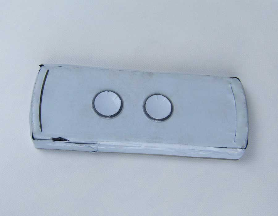 Панель/пост вызова, BR27B, 2 кнопки, шлифованная поверхность, голубая подсветка