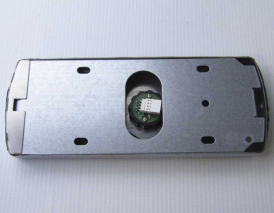 Панель/пост вызова, BR27B, 1 кнопка, шлифованная поверхность, голубая подсветка