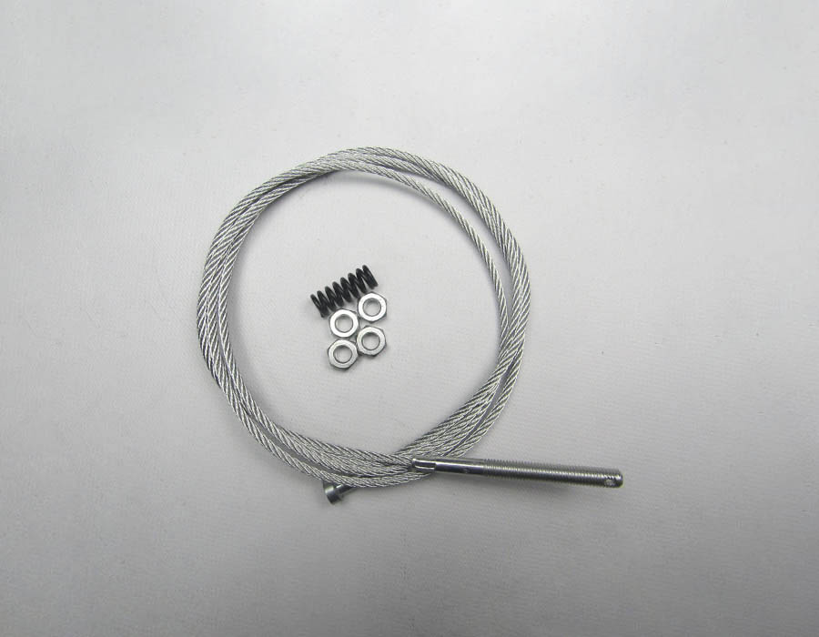 Тросик синхронизации ДК, L - 1890 мм, d - 4 мм, M8, с двумя контр-гайками M8 и пружиной