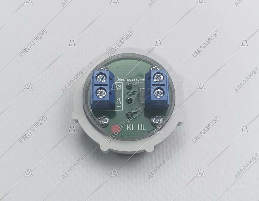 Кнопка вызова/приказа, ВК-32-5Б, отмена, красная подсветка, с кодом Брайля (аналог АК1-01-Кр)