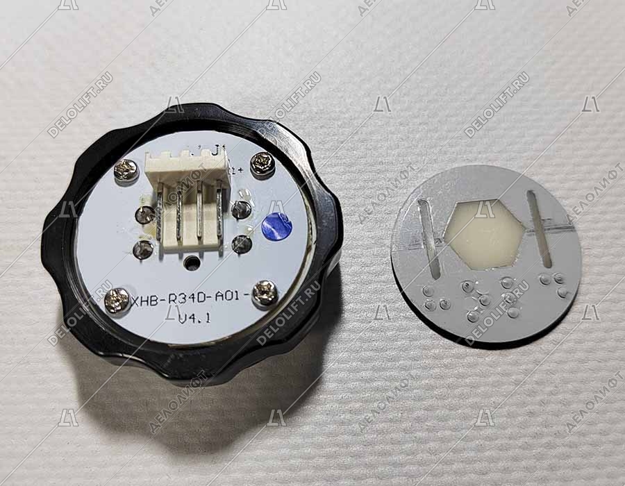 Кнопка вызова/приказа, удержание дверей, тип BR34C, синяя подсветка кнопки и символа, с Браилем