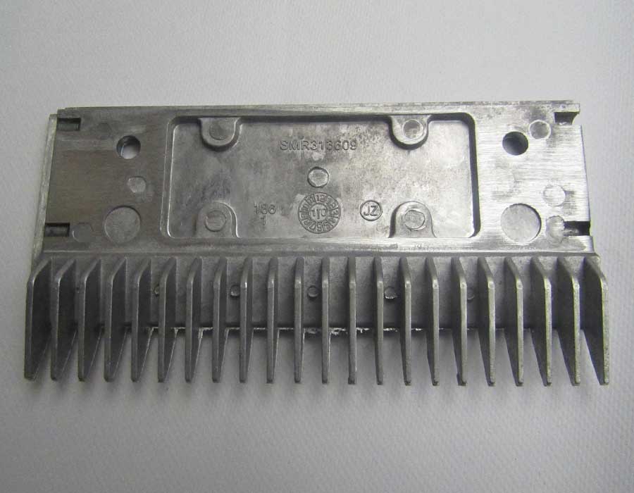 Гребенка входной площадки, 22 зубца, 200x107 мм, левая, алюминий