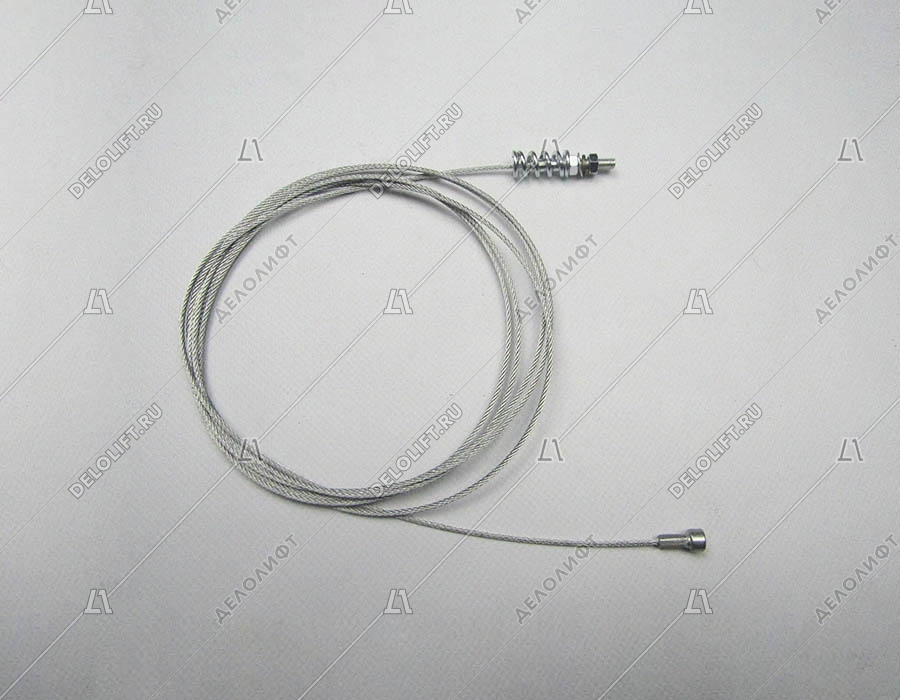 Тросик ДШ, L - 2465 мм, d - 2 мм, М5, с пружиной