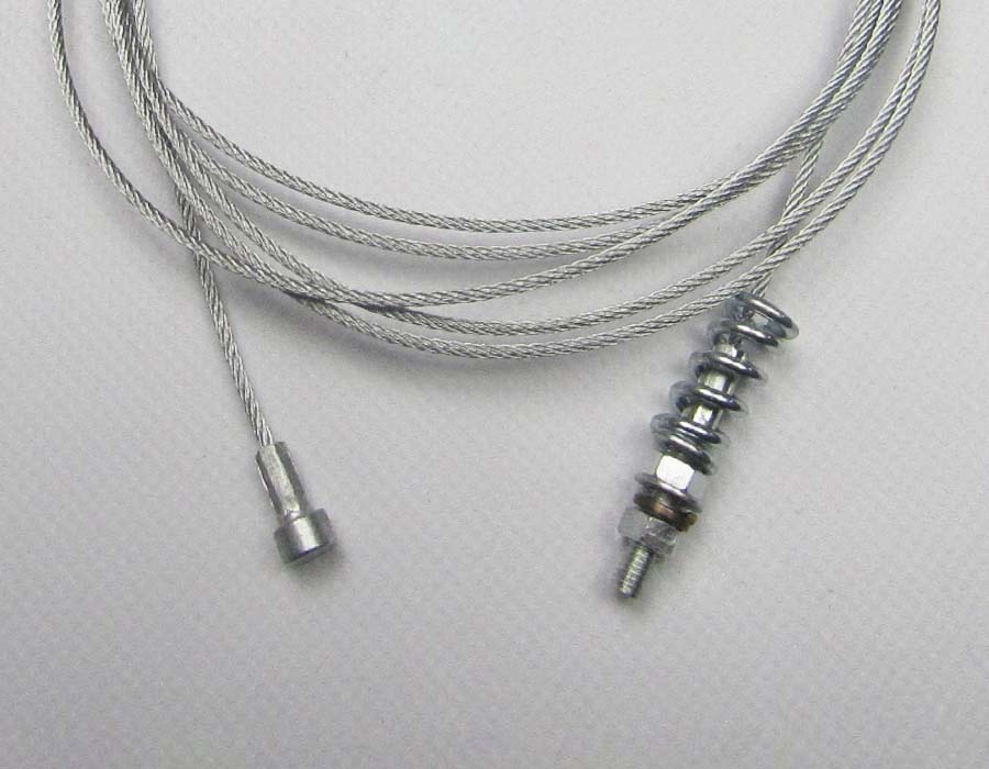 Тросик ДШ, L - 2465 мм, d - 2 мм, М5, с пружиной