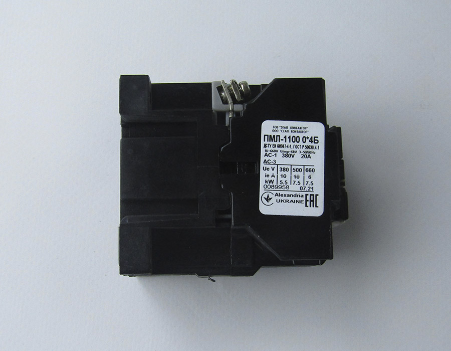 Пускатель магнитный, ПМЛ-1100, 220В, 10А, исполнение Б