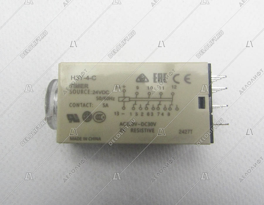 Реле времени, H3Y-4-C, 24VDC, задержка - 10 секунд