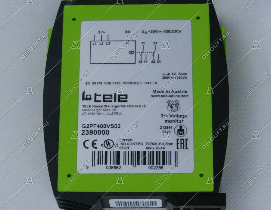 Реле, TELE, EN 50178 VDE0160 OVERVOLT. CAT.lll