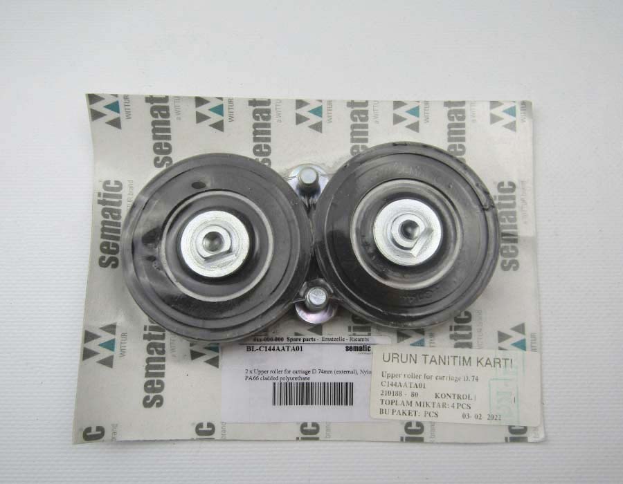 Ролик каретки дверей, D - 74 мм, полиуретан, верхний