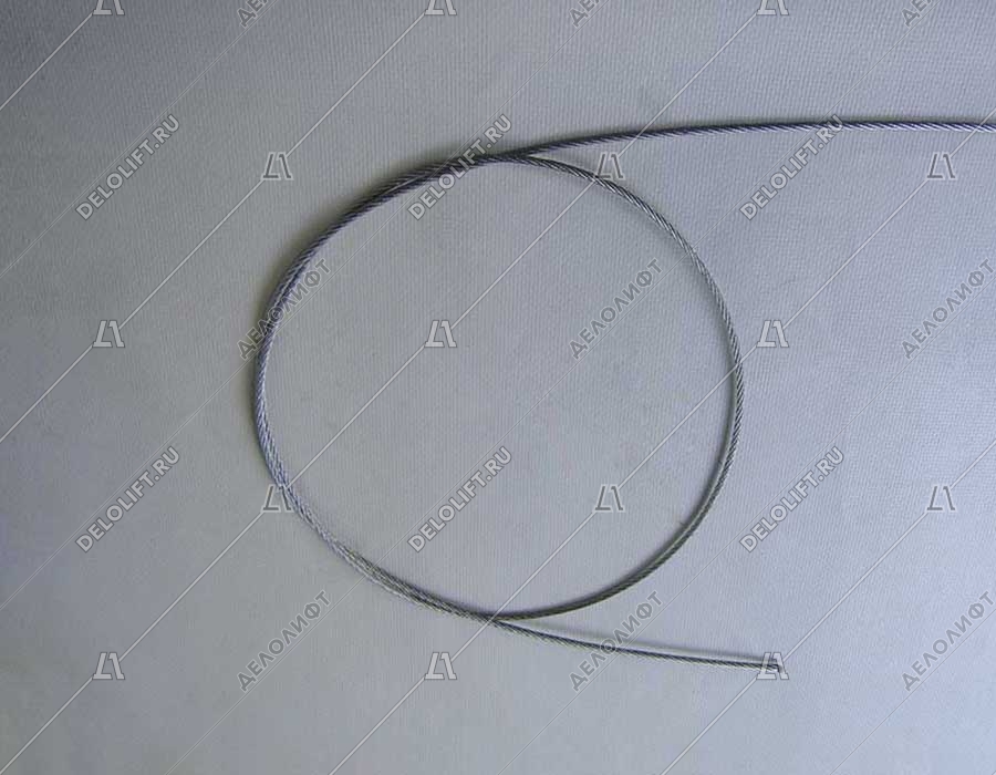 Канат/трос, d - 3 мм, DIN 3055, стальной, оцинкованный