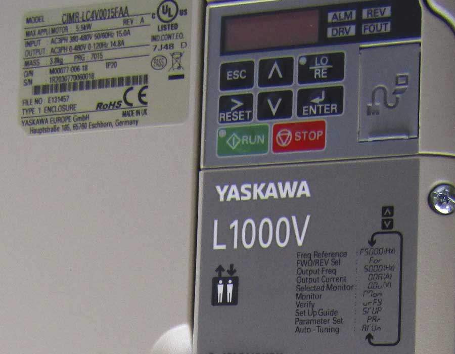 Частотный преобразователь, L1000V, CIMR-LC4V0015FAA, 5,5 kW