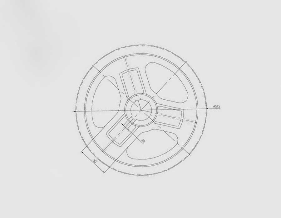 Канатоведущий шкив (КВШ), УТМ, 525х3х10,5