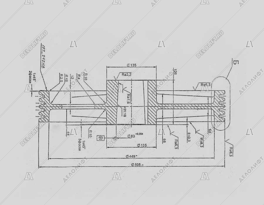 Шкивы лифтов КМЗ