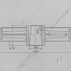 Канатоведущий шкив (КВШ), 525х4х12
