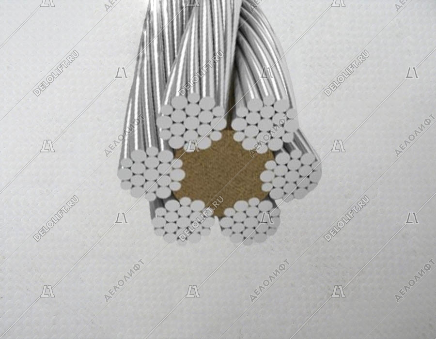 Канат/трос тяговый, d - 15 мм, ГОСТ 2688-80, 6х19+1о.с., 125кН, стальной