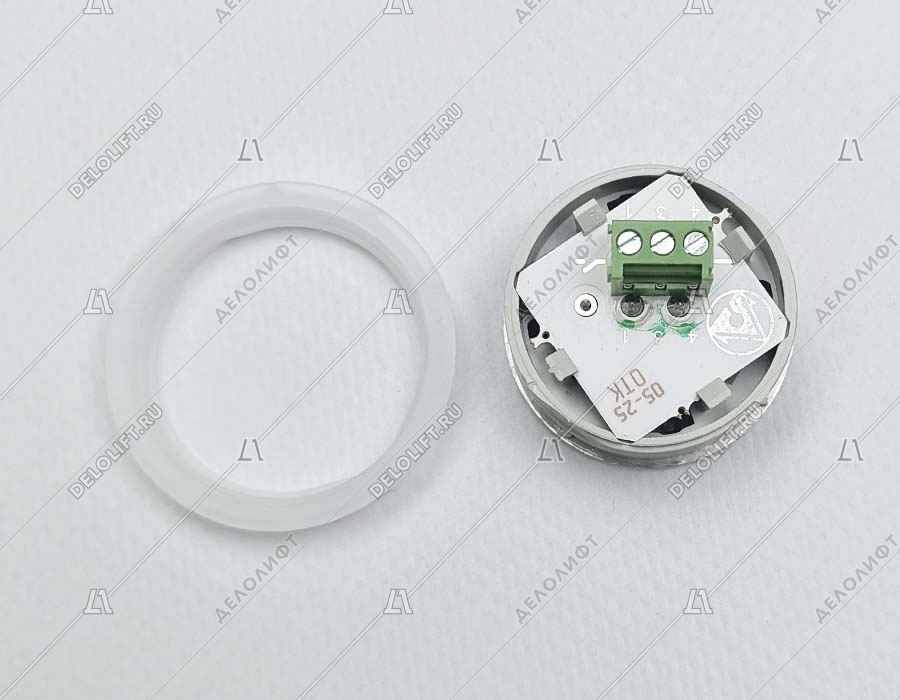 Кнопка вызова/приказа, К1-К, без символов, красная подсветка, ELM