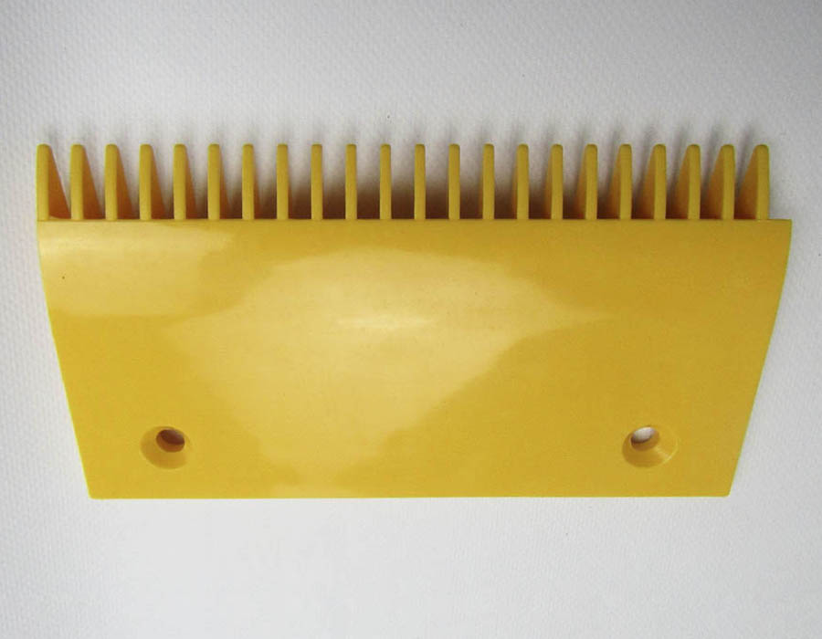 Гребенка входной площадки, 22 зубца, 200x107 мм, центральная/левая, пластик, жёлтая