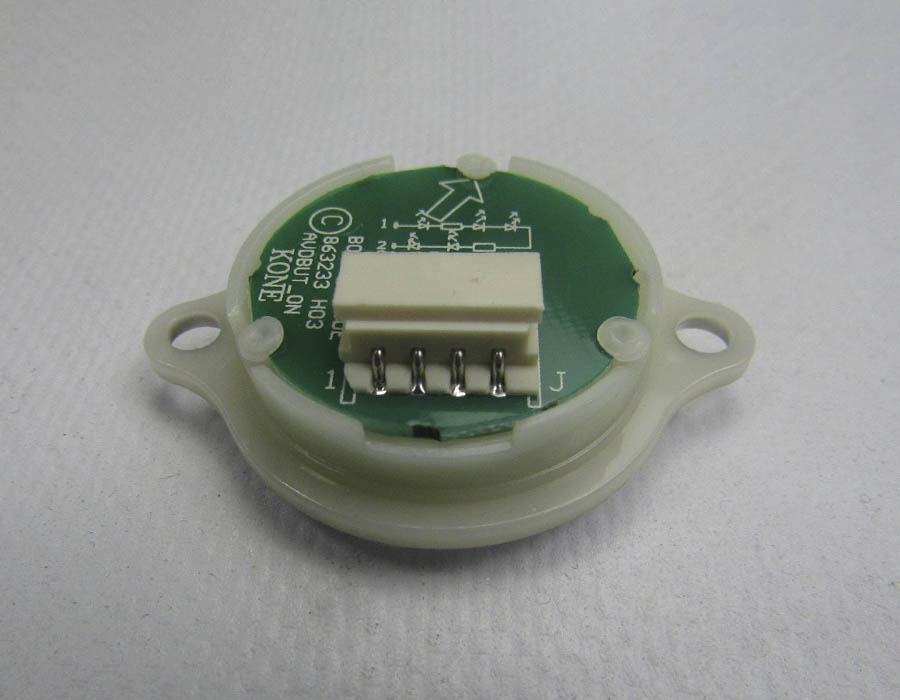 Кнопка вызова/приказа, AVDBUT, 8 этаж, круглая, серебристая поверхность, белая подсветка, нержавеющая сталь, с крепёжными отверстиями и Брайлем