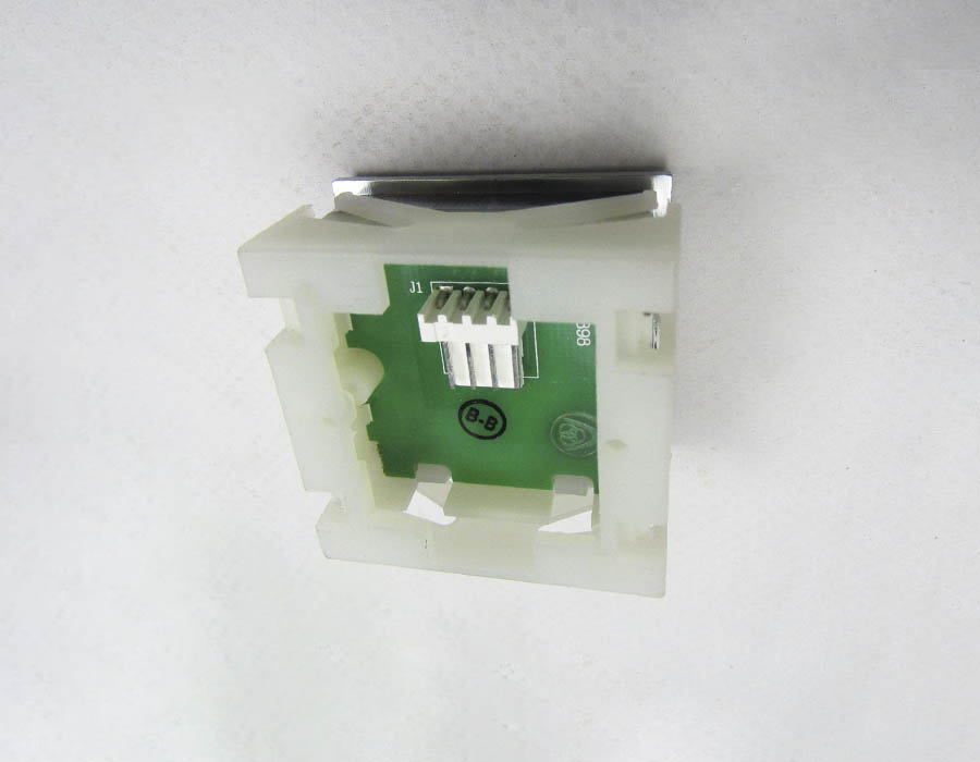 Кнопка вызова/приказа, тип KT40 STEP C, 40х40 мм, 17 этаж, глубина 25 мм, голубая подсветка, с Брайлем (европейский вариант)