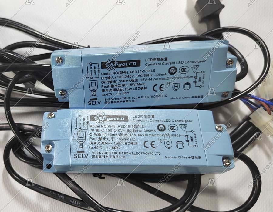 Драйвер светодиодный, AED15-350ILS, 220VAC, 15W