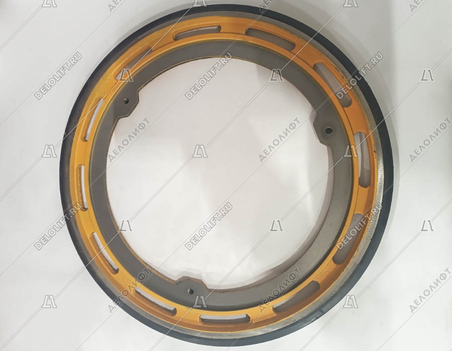 Колесо привода поручня, D - 497 мм, W - 30 мм, 3 отверстия, d отверстия - 10 мм, с резьбой