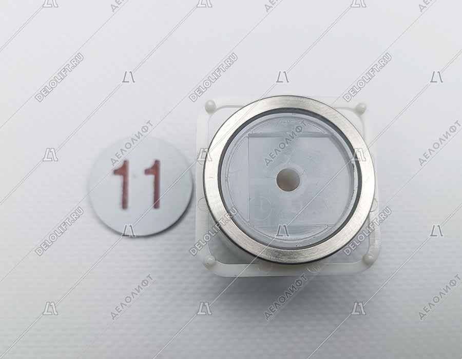 Кнопка, BA213, 11 этаж, круглая, красная индикация