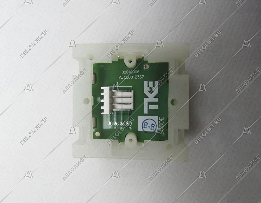 Кнопка вызова/приказа, тип KT40 STEP C, 40х40 мм, закрытие, глубина 25 мм, голубая подсветка, с Брайлем (европейский вариант)